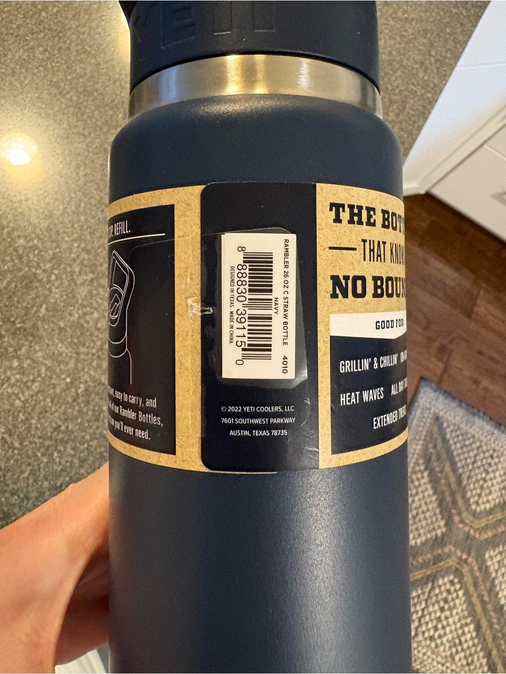 Yeti Rambler 26oz Bottle - Navy - Picture 2 of 3